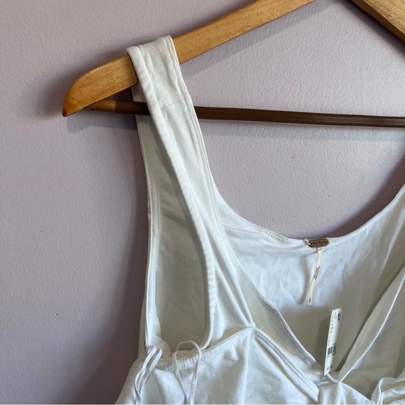 NWT Free People Dramatic Big Bow Ivory Cropped Tank Top Size Small - Picture 4 of 10